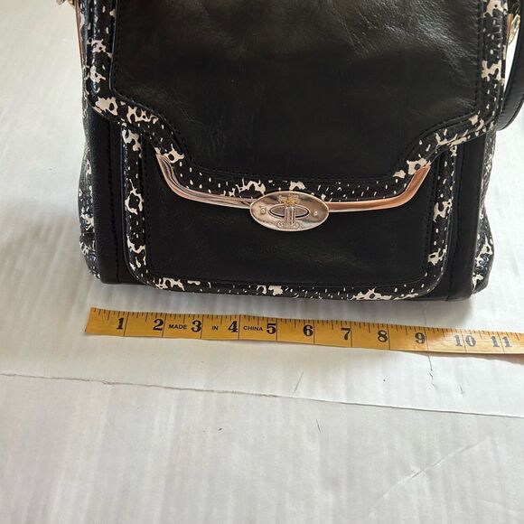 Coach Madison Sadie Flap Crossbody Satchel and Wallet in Two Tone Python - Picture 11 of 16